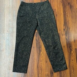 Theyskens' Theory Gold Speckle Tailored Pants US 4